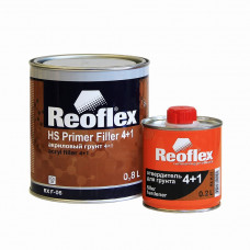 Reoflex - Грунт акриловий 4+1 чорний 0,8л + затверджувач 0,2л